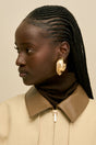 NOVA EARRING - SHINY BRASS