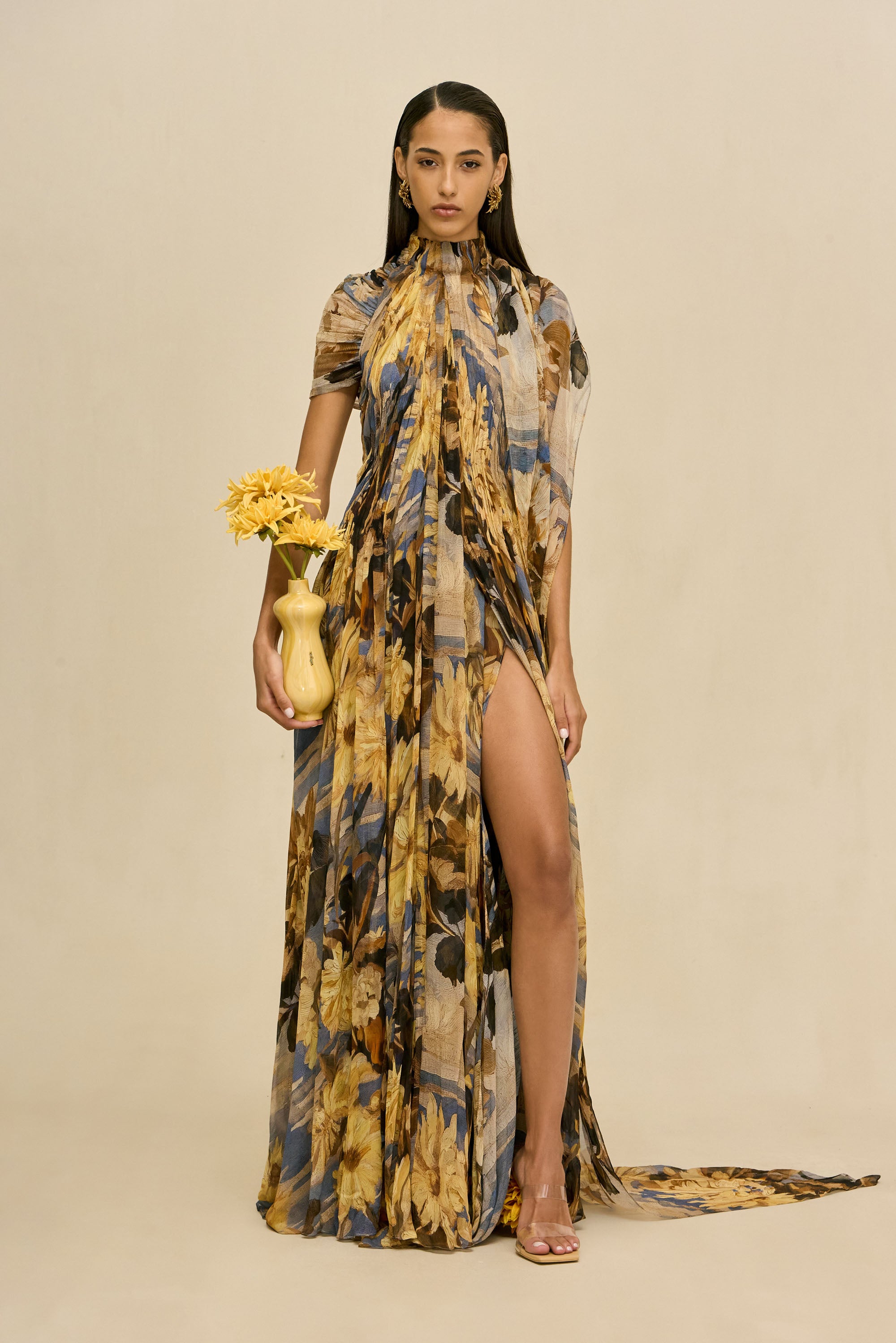 Cult Gaia Emmitt Dress in Yellow,Blue
