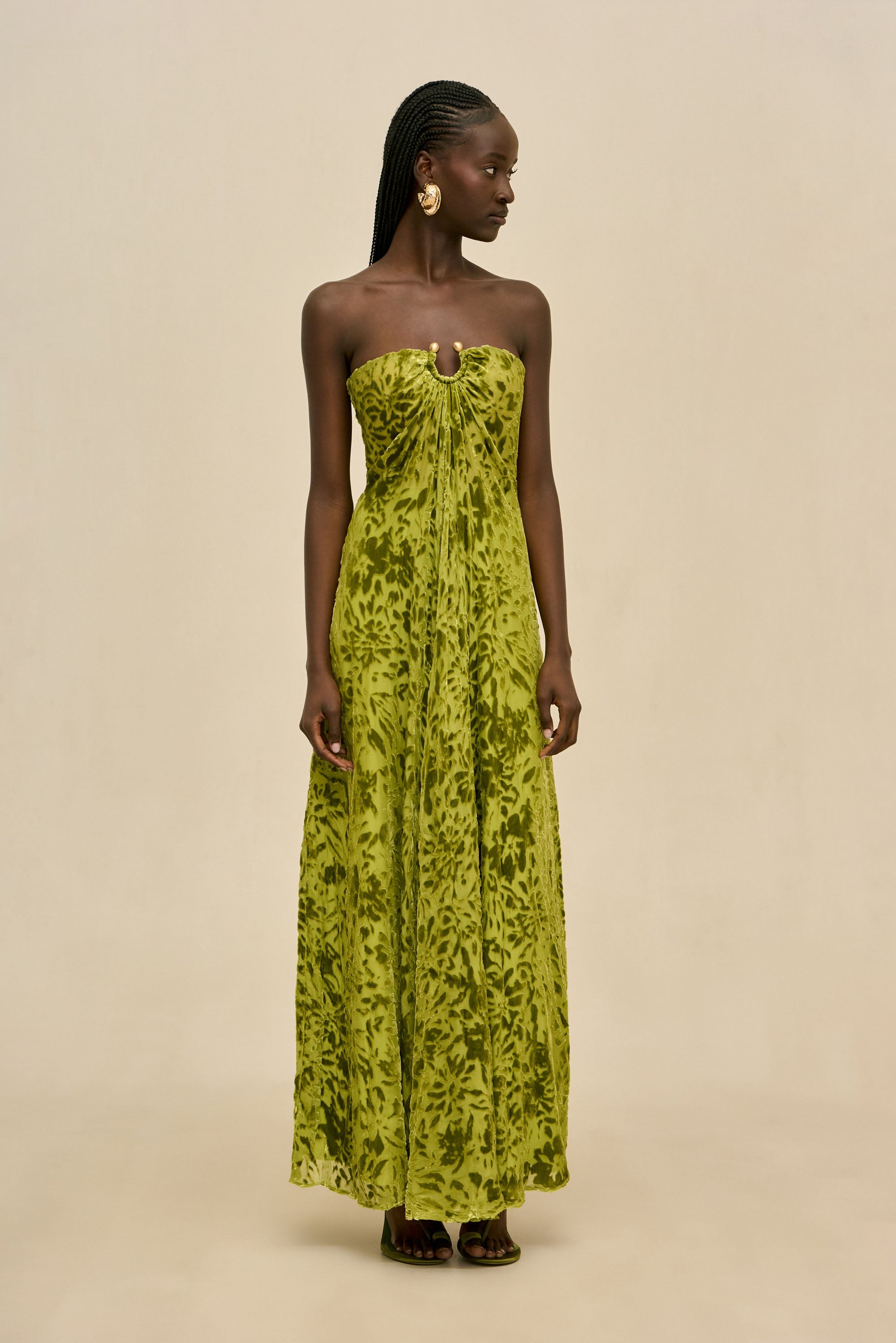 RENAY GOWN - CHIVE