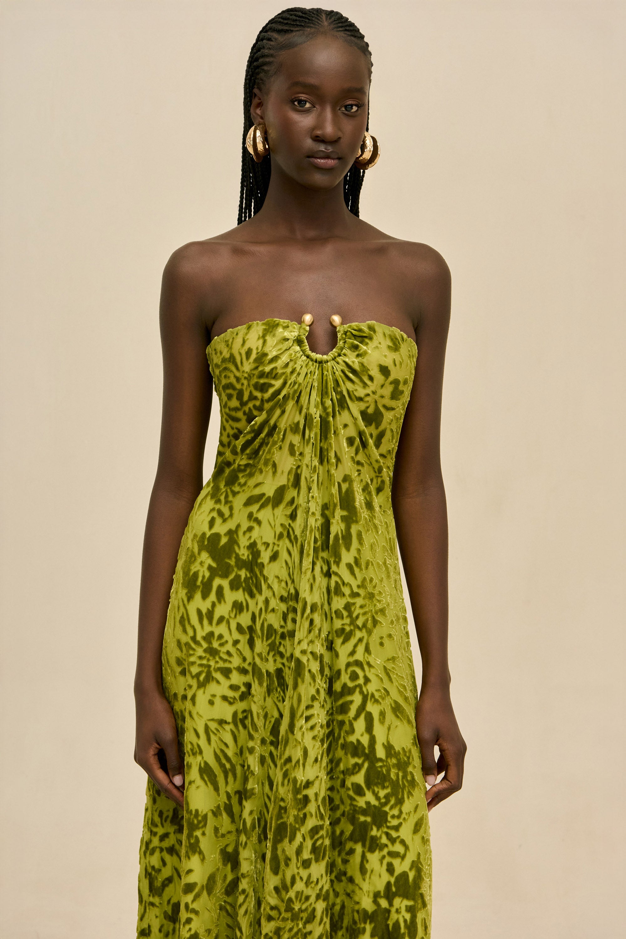 RENAY GOWN - CHIVE