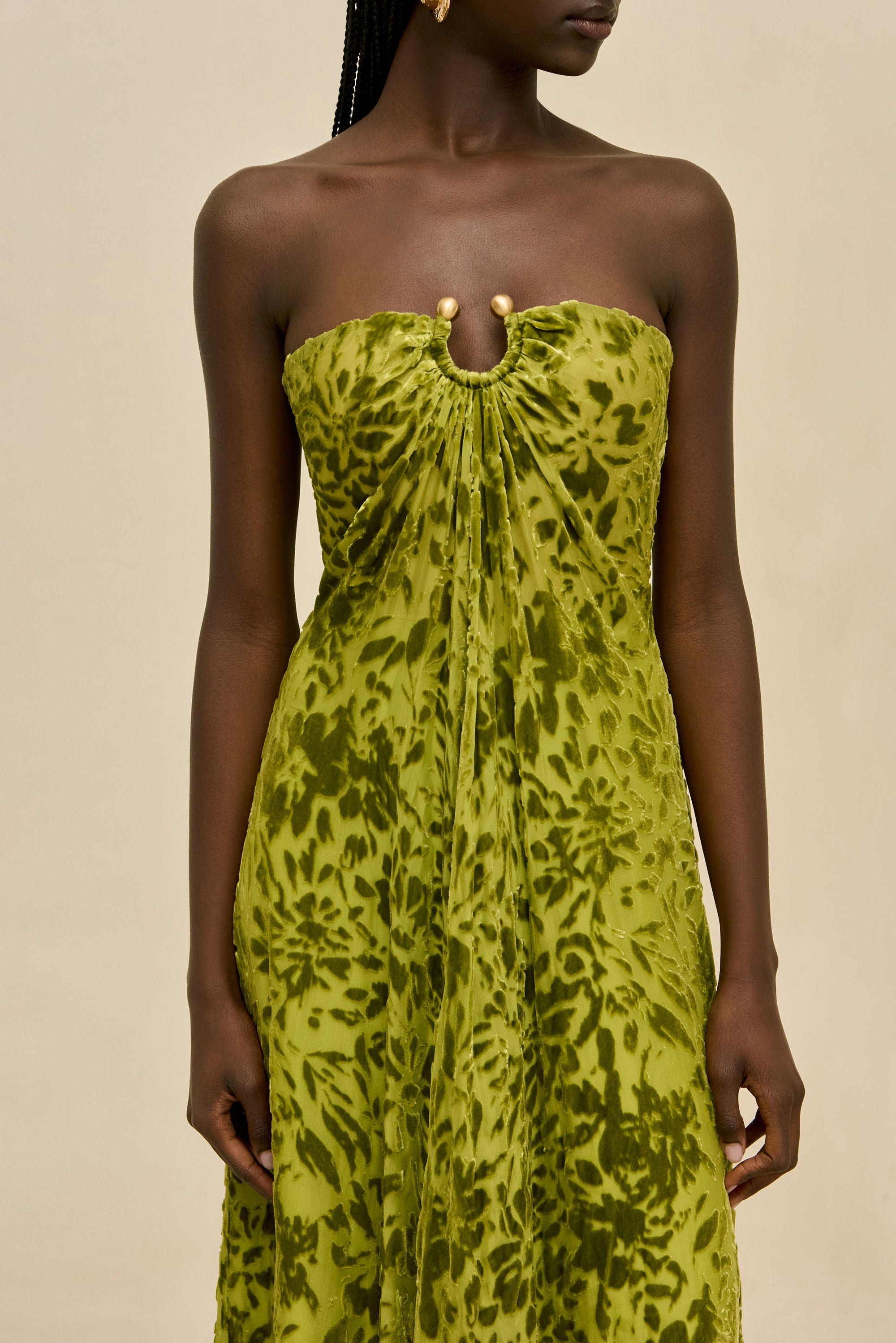 RENAY GOWN - CHIVE