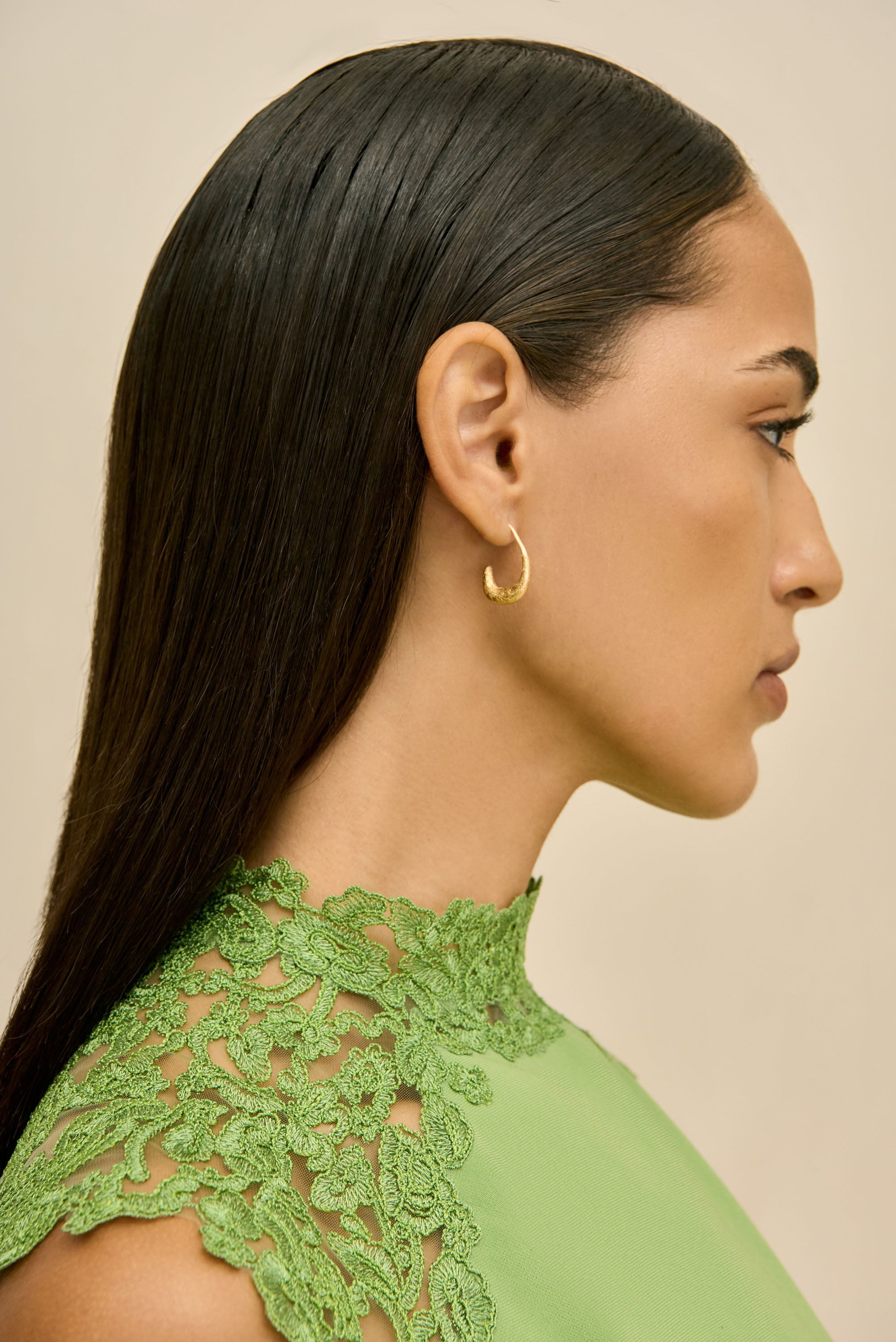 ANALEIA MINI EARRING - GOLD FOILED WOOD