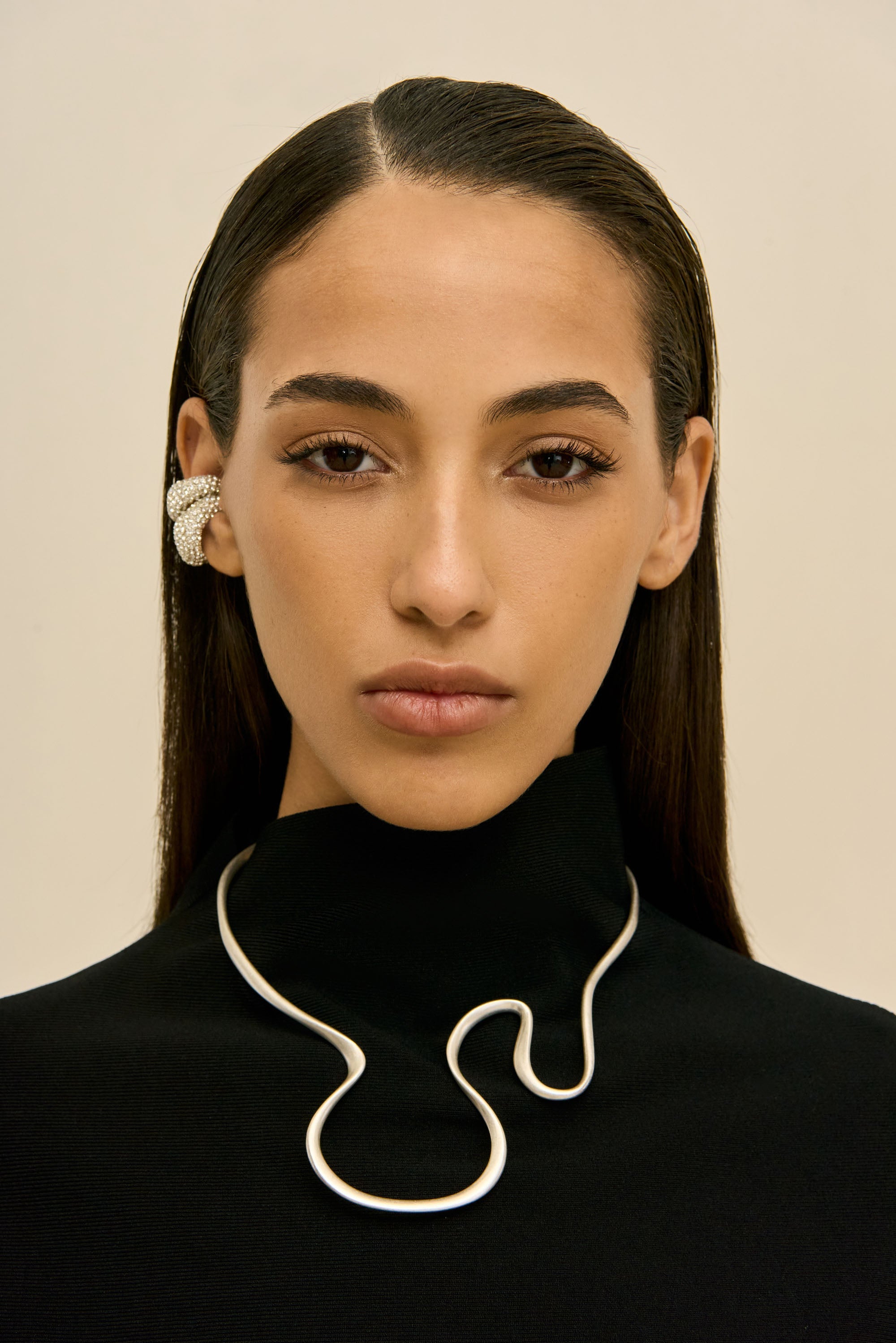 SUNI CHOKER - ANTIQUE SILVER