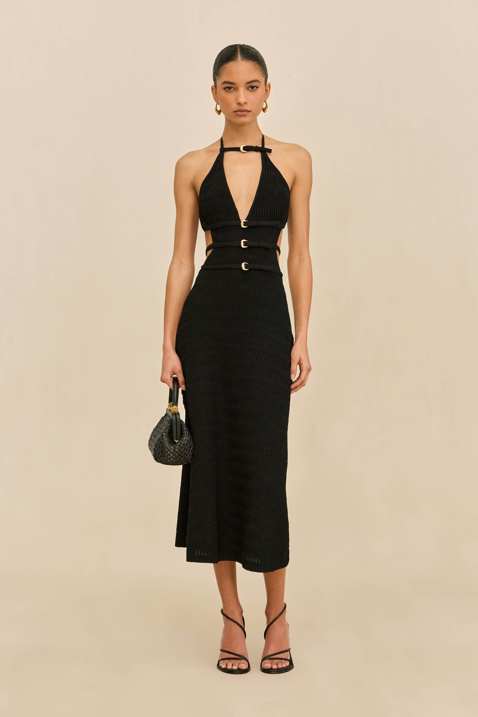 EVALEIGH KNIT DRESS - BLACK CULT GAIA EVALEIGH KNIT DRESS - BLACK CULT GAIA