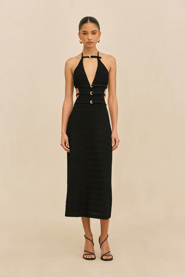 EVALEIGH KNIT DRESS - BLACK | EVALEIGH KNIT DRESS - BLACK | Secondary image