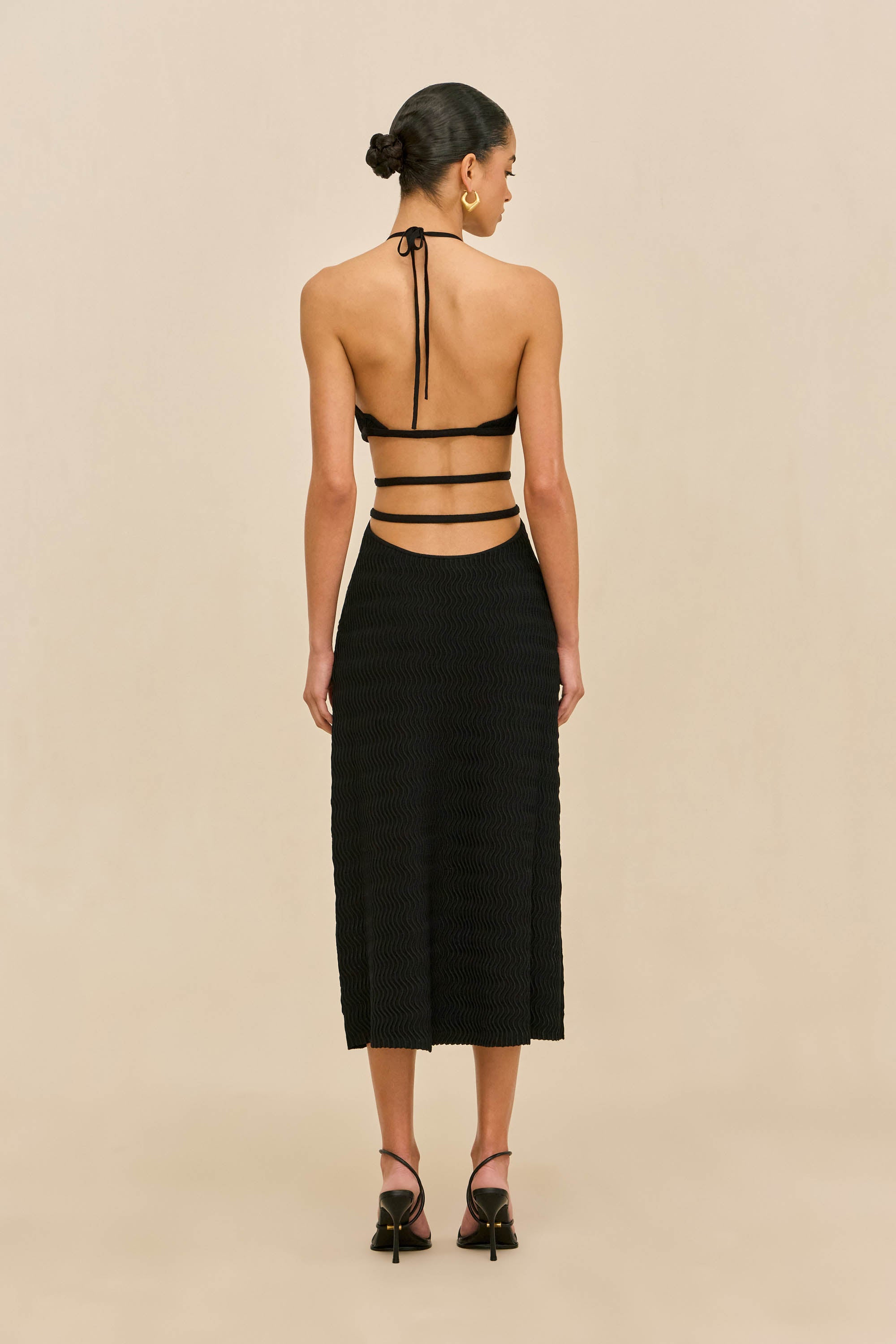 EVALEIGH KNIT DRESS - BLACK