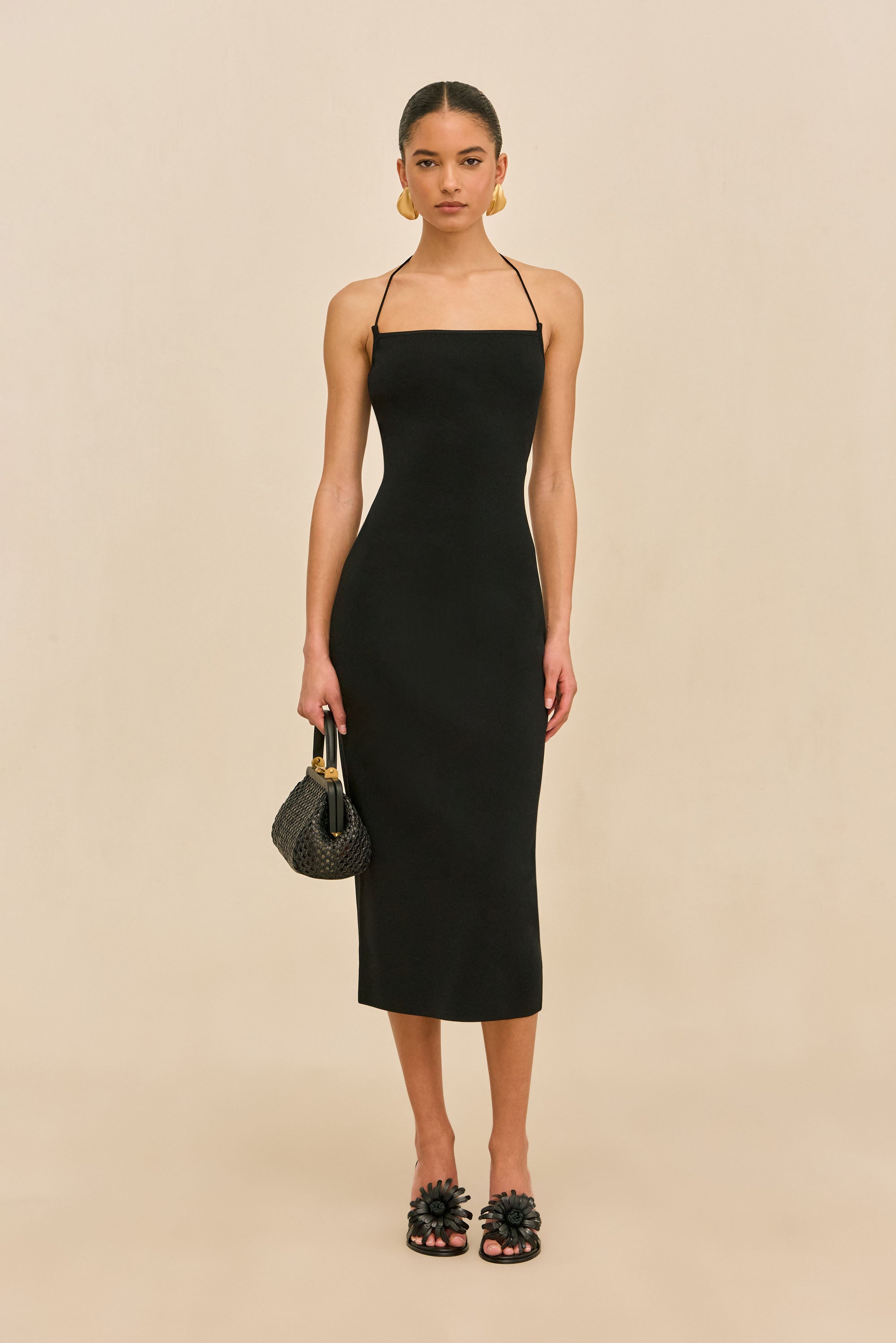 MELVILLE KNIT DRESS - BLACK