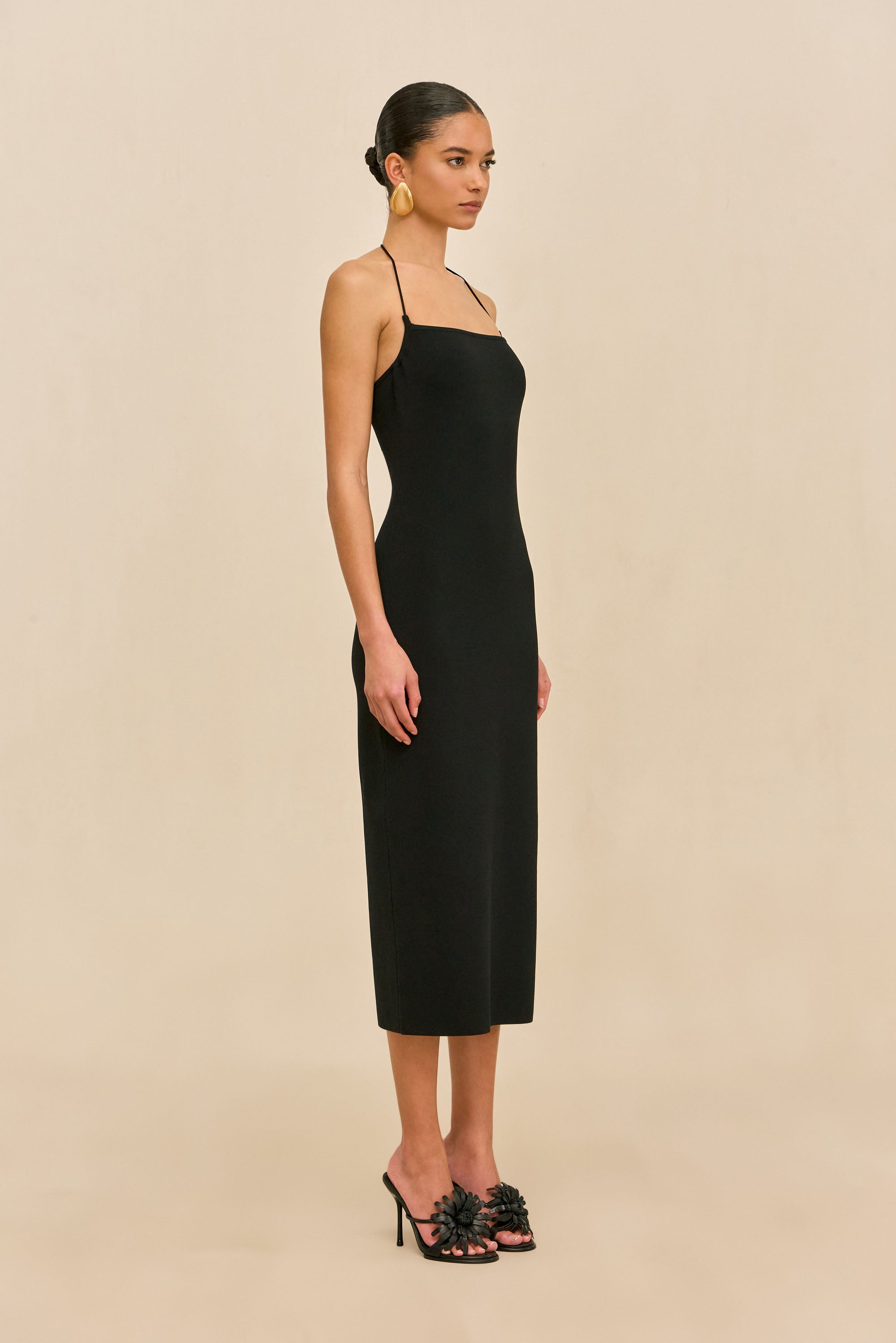 MELVILLE KNIT DRESS - BLACK