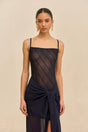 KORSA KNIT DRESS - DEEP LAKE