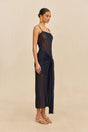 KORSA KNIT DRESS - DEEP LAKE