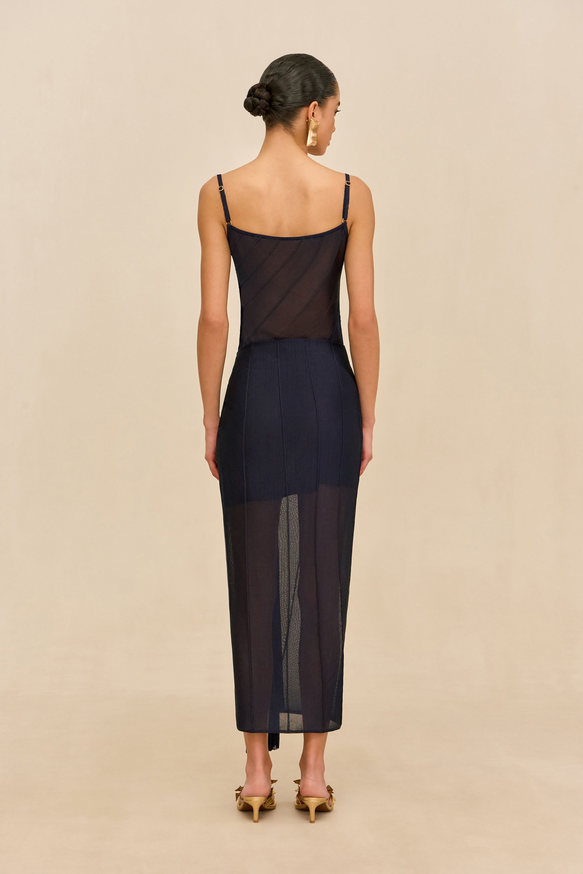 KORSA KNIT DRESS - DEEP LAKE