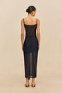KORSA KNIT DRESS - DEEP LAKE