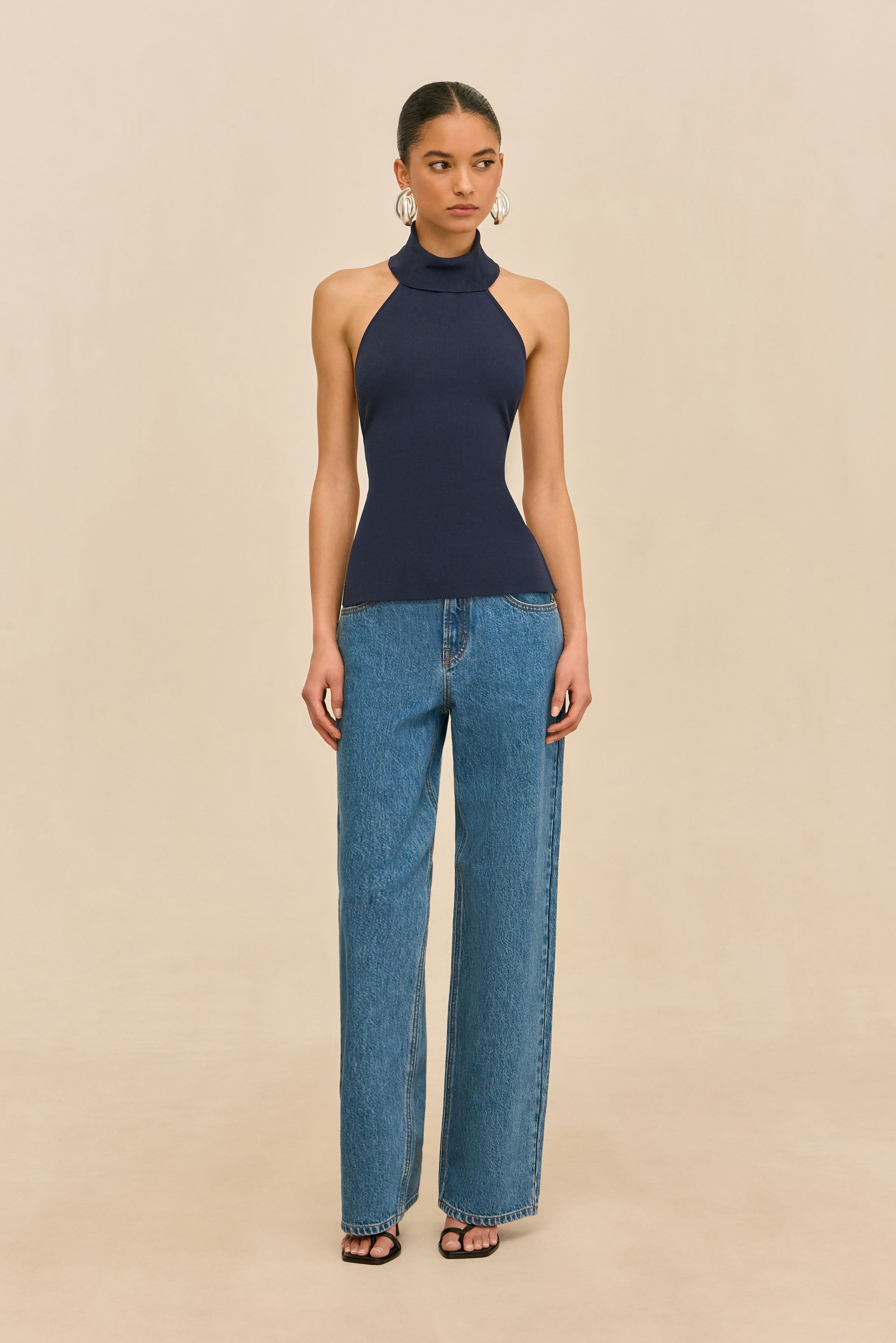 WAKE KNIT TOP - DEEP LAKE