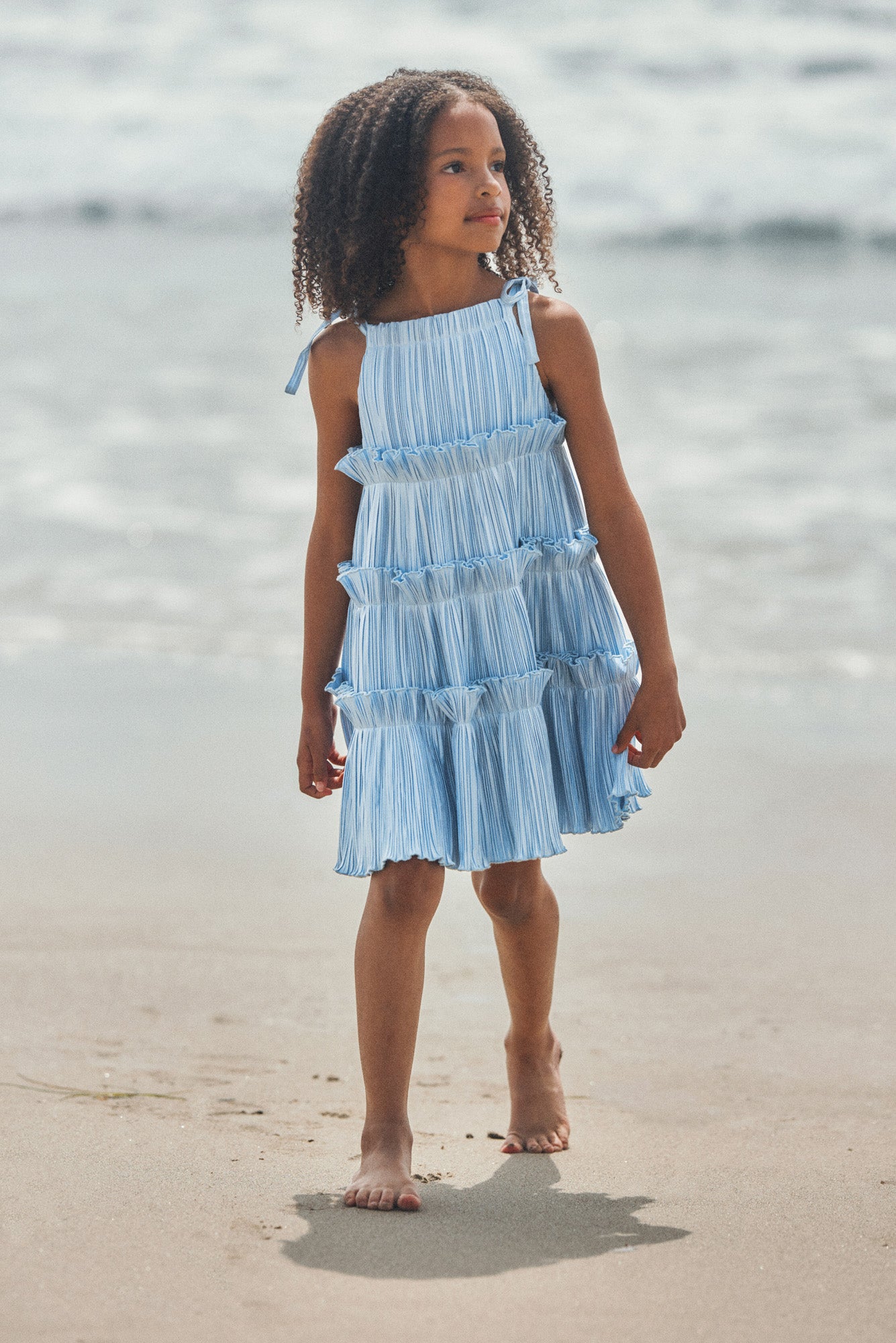 KIDS LEILAH DRESS - COASTAL
