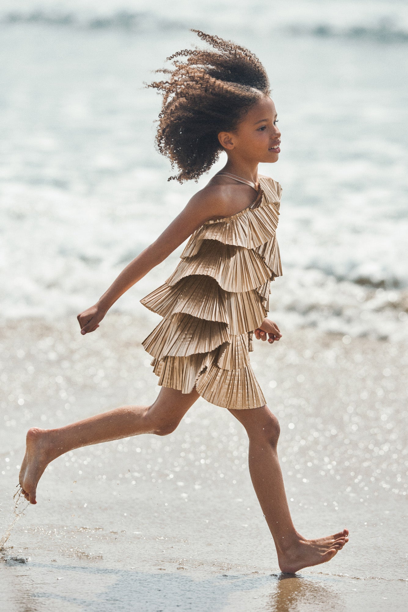 KIDS PATRIZIA DRESS - GOLD FOIL