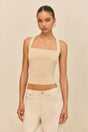 CRAWFORD KNIT TOP - BEACH