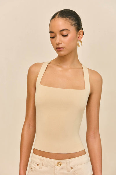 CRAWFORD KNIT TOP - BEACH – CULT GAIA
