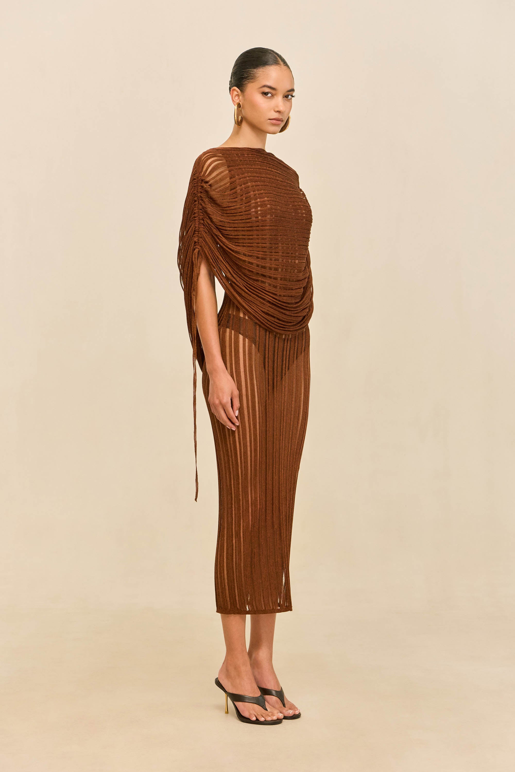 knee length dresses for ladies Kaya Midi in Black