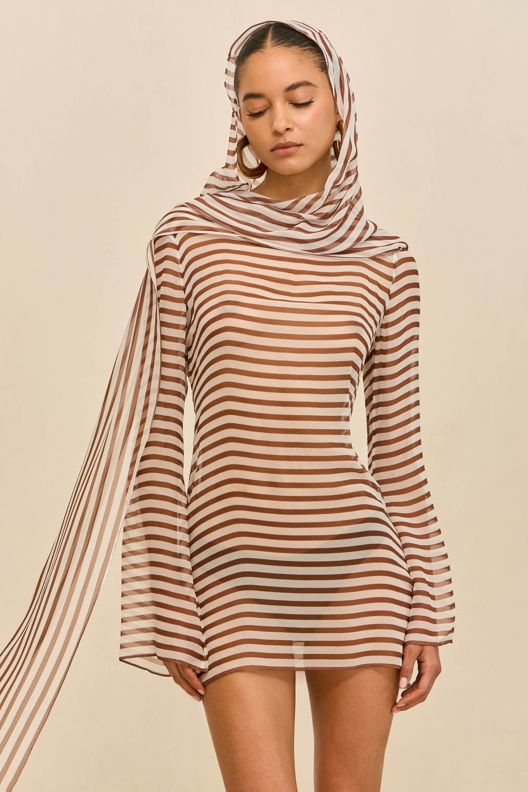BEAUX DRESS - SMALL SADDLE STRIPE CULT GAIA BEAUX DRESS - SMALL SADDLE STRIPE CULT GAIA