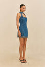 AZURA DRESS - 80S BLUE