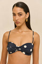 ALOUETTE BIKINI TOP - SMALL DOT DEEP LAKE