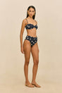 ALOUETTE BIKINI BOTTOM - SMALL DOT DEEP LAKE