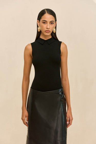 MYKO KNIT BODYSUIT - BLACK | MYKO KNIT BODYSUIT - BLACK | Secondary image