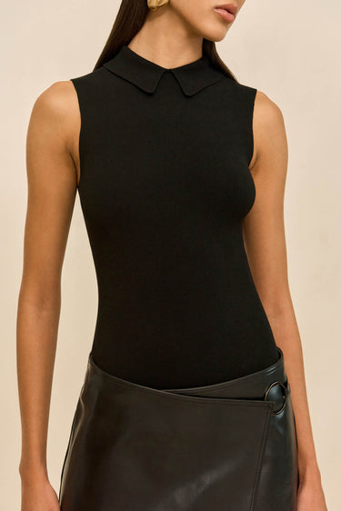 MYKO KNIT BODYSUIT - BLACK | MYKO KNIT BODYSUIT - BLACK