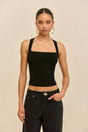 CRAWFORD KNIT TOP - BLACK