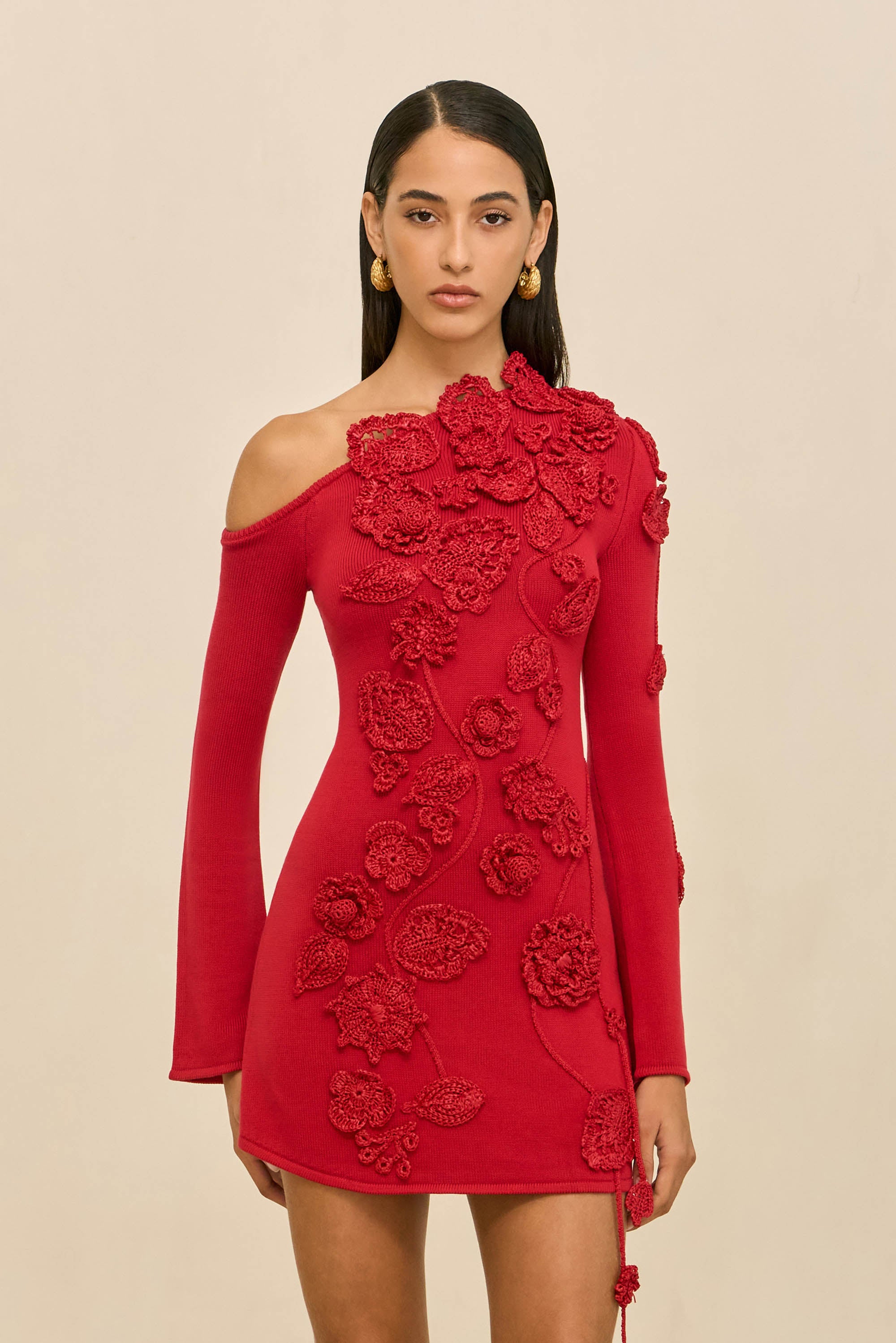 KAELA KNIT DRESS - MERLOT