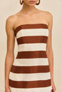 RHETT TOP - LARGE SADDLE STRIPE