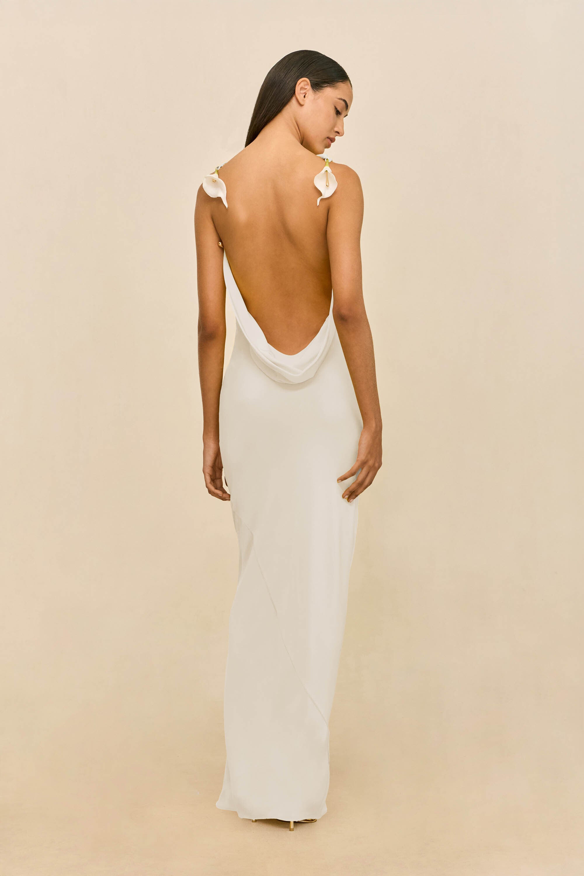 gold celestina draped maxi dress Gold Metallic Celestina Draped Maxi Dress main image 1