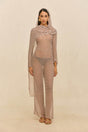 LAKELYN COVERUP JUMPSUIT - SMALL SADDLE STRIPE