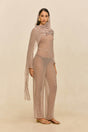 LAKELYN COVERUP JUMPSUIT - SMALL SADDLE STRIPE
