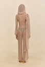 LAKELYN COVERUP JUMPSUIT - SMALL SADDLE STRIPE
