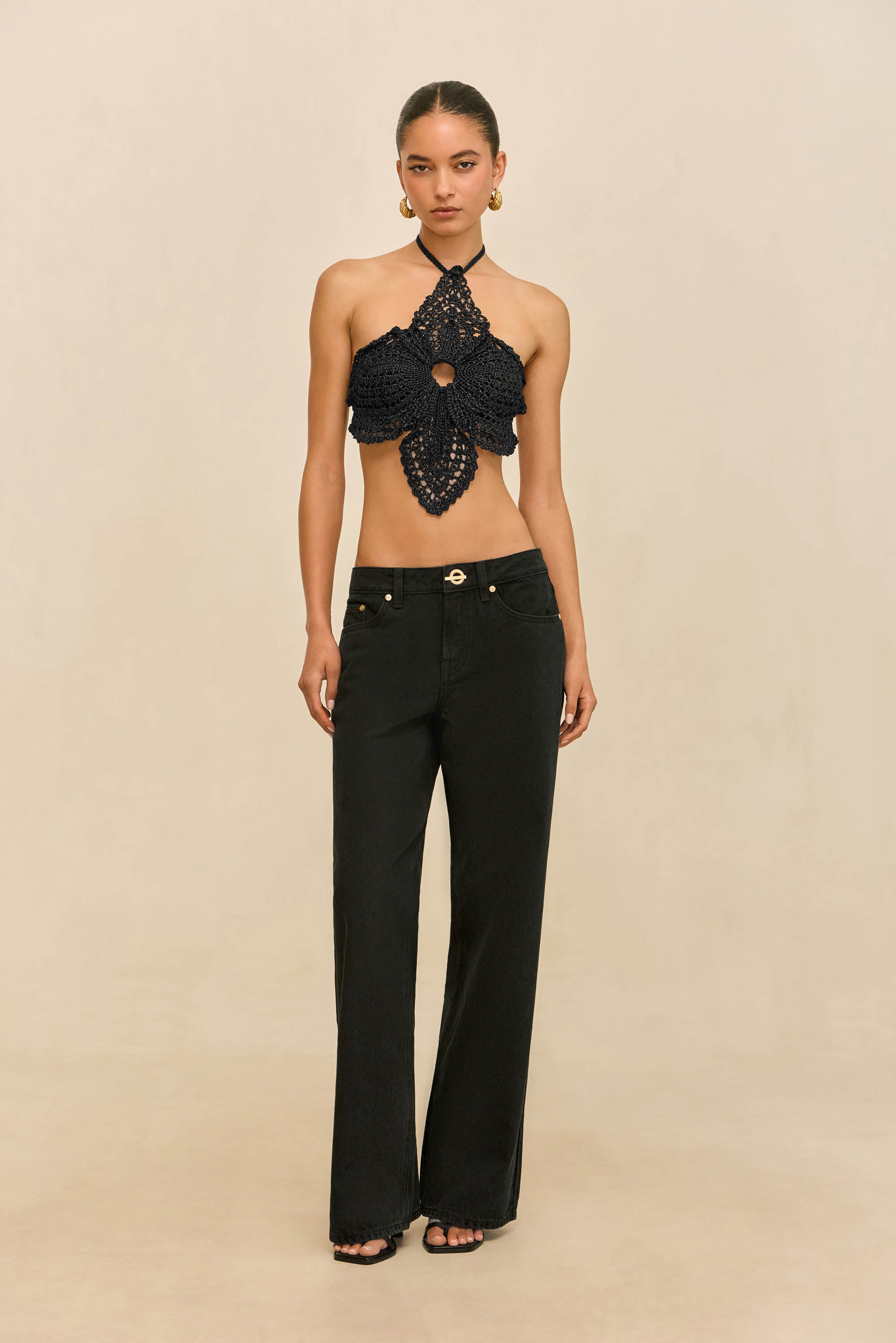 DARLENA CROCHET TOP - BLACK – CULT GAIA