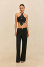 DARLENA CROCHET TOP - BLACK