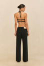 DARLENA CROCHET TOP - BLACK