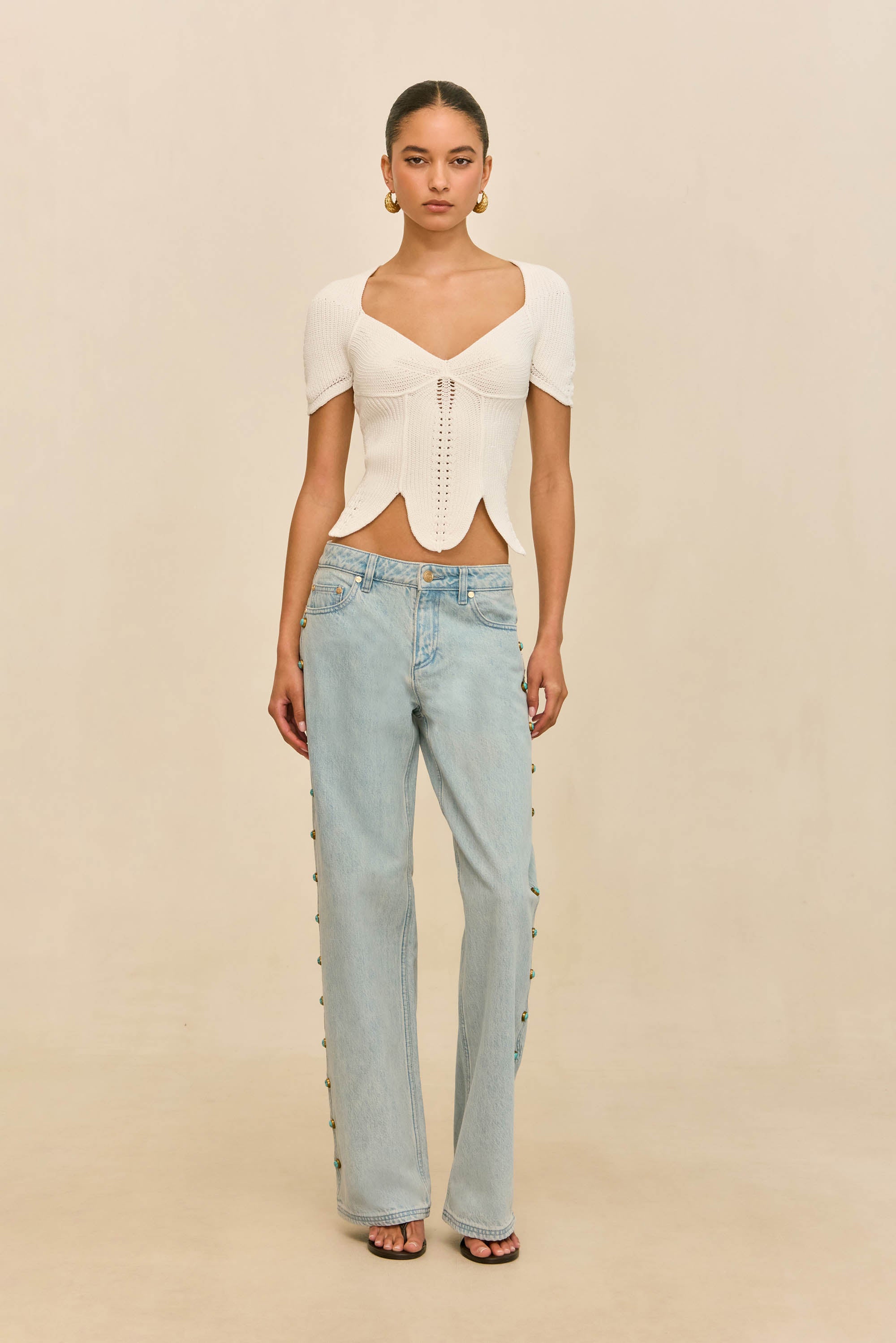 CLANE BUSTIER SET KNIT TOPS アイボリー CLANE - HALTER BUSTIER SET KNIT TOPS アイボリーの通販 by Caroline