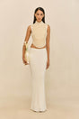 CHANTEL SKIRT - OFF WHITE CREPE