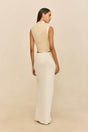 CHANTEL SKIRT - OFF WHITE CREPE
