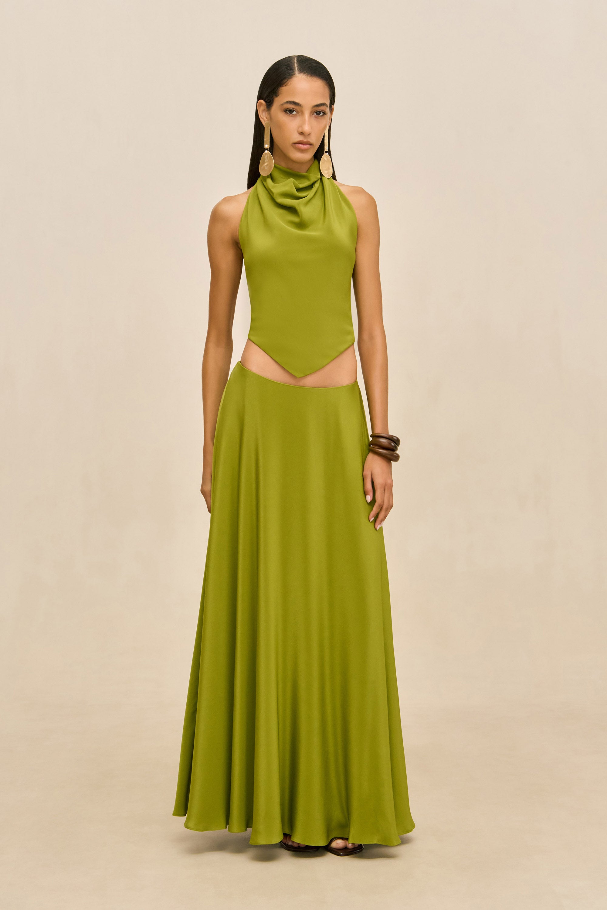 CYRENE SKIRT - CHIVE