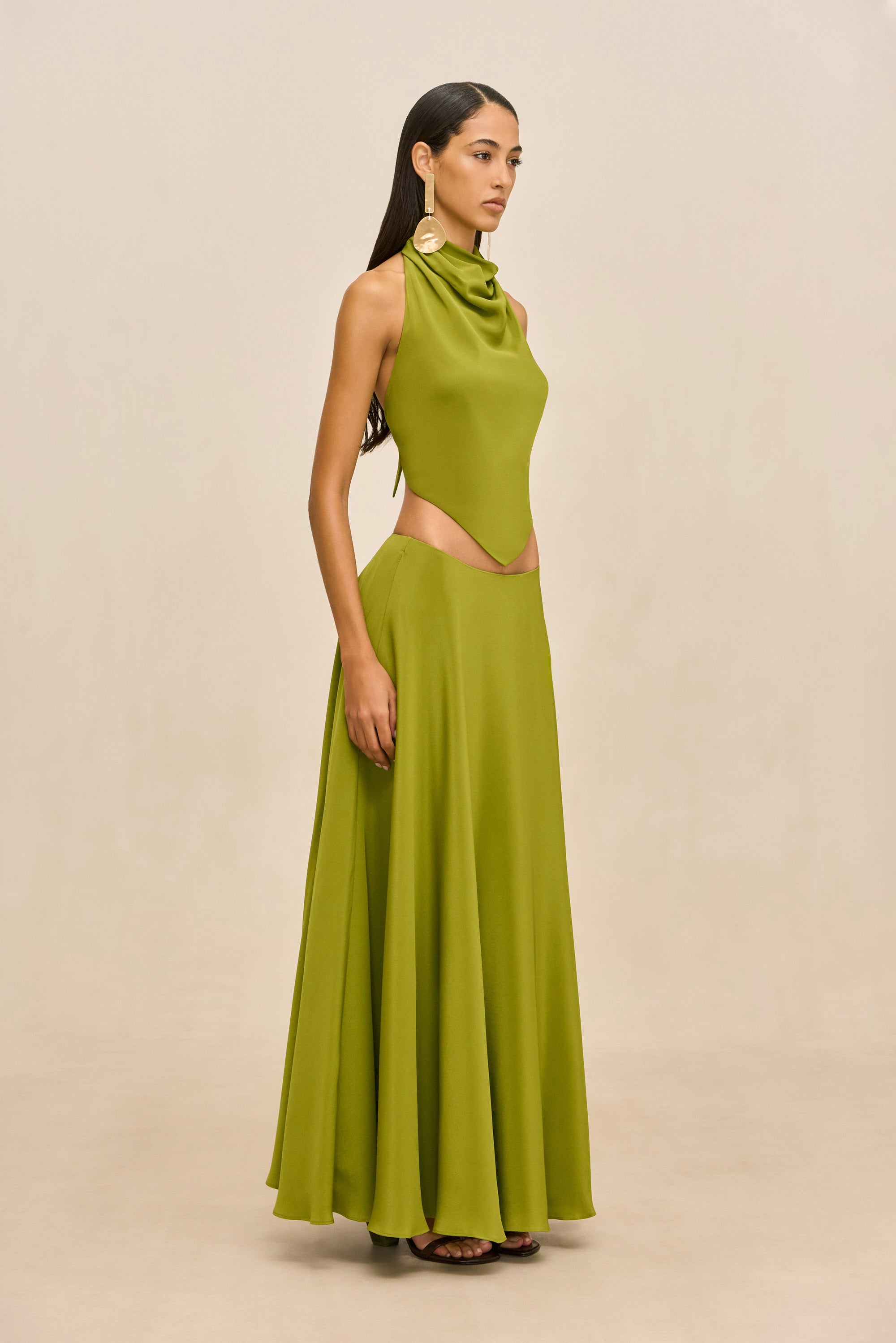 CYRENE SKIRT - CHIVE