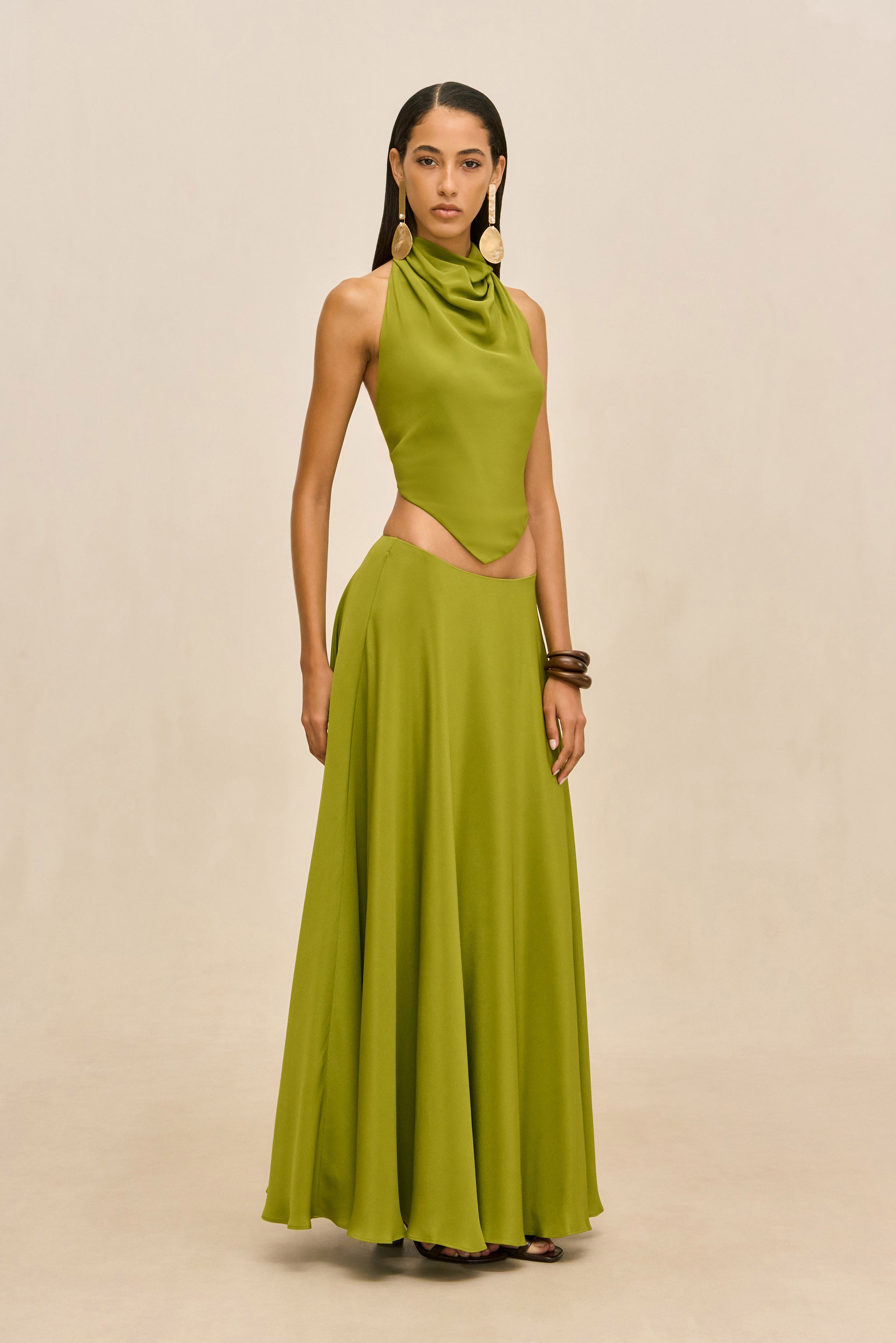 CYRENE SKIRT - CHIVE