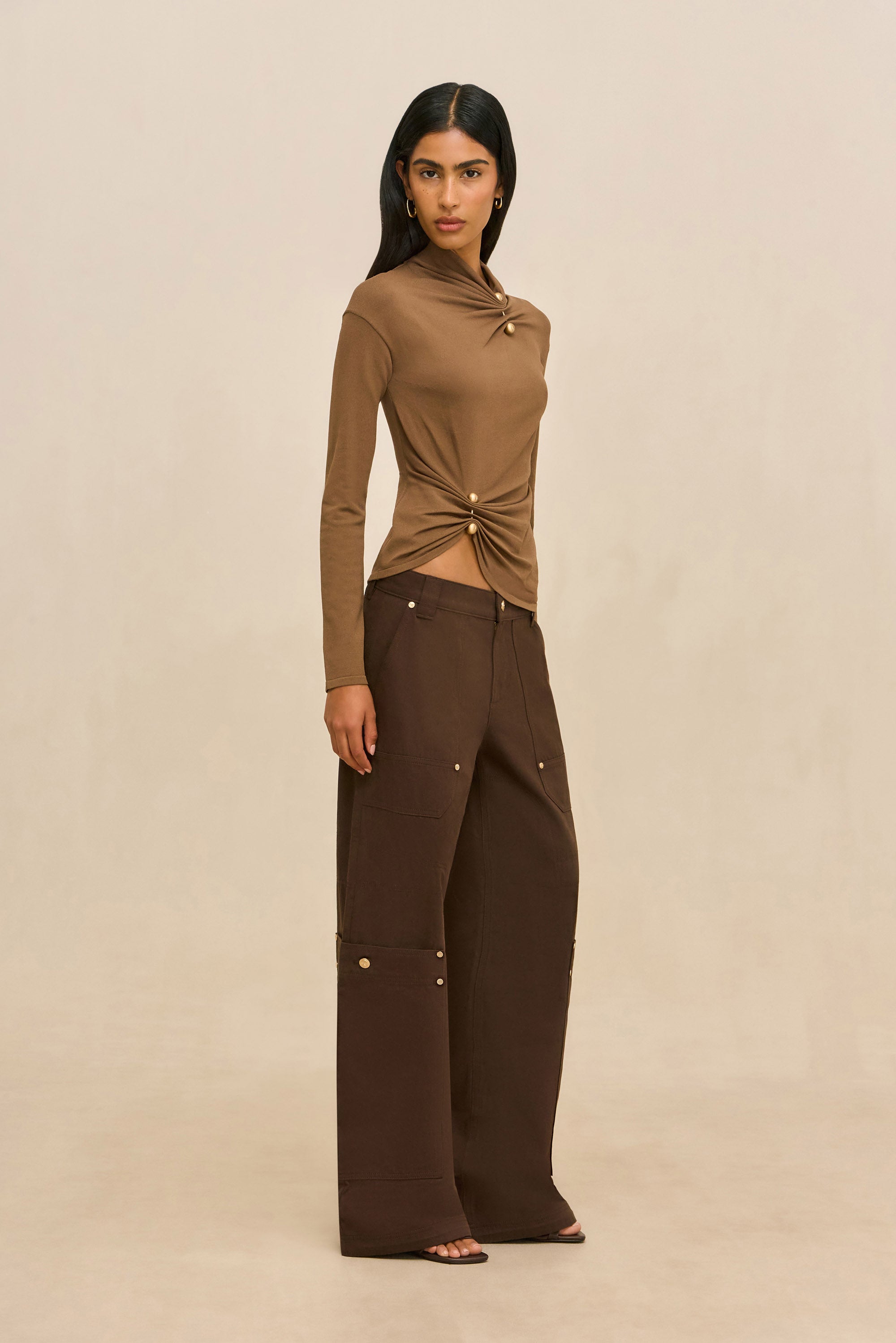 CALLIE KNIT TOP - SPARROW