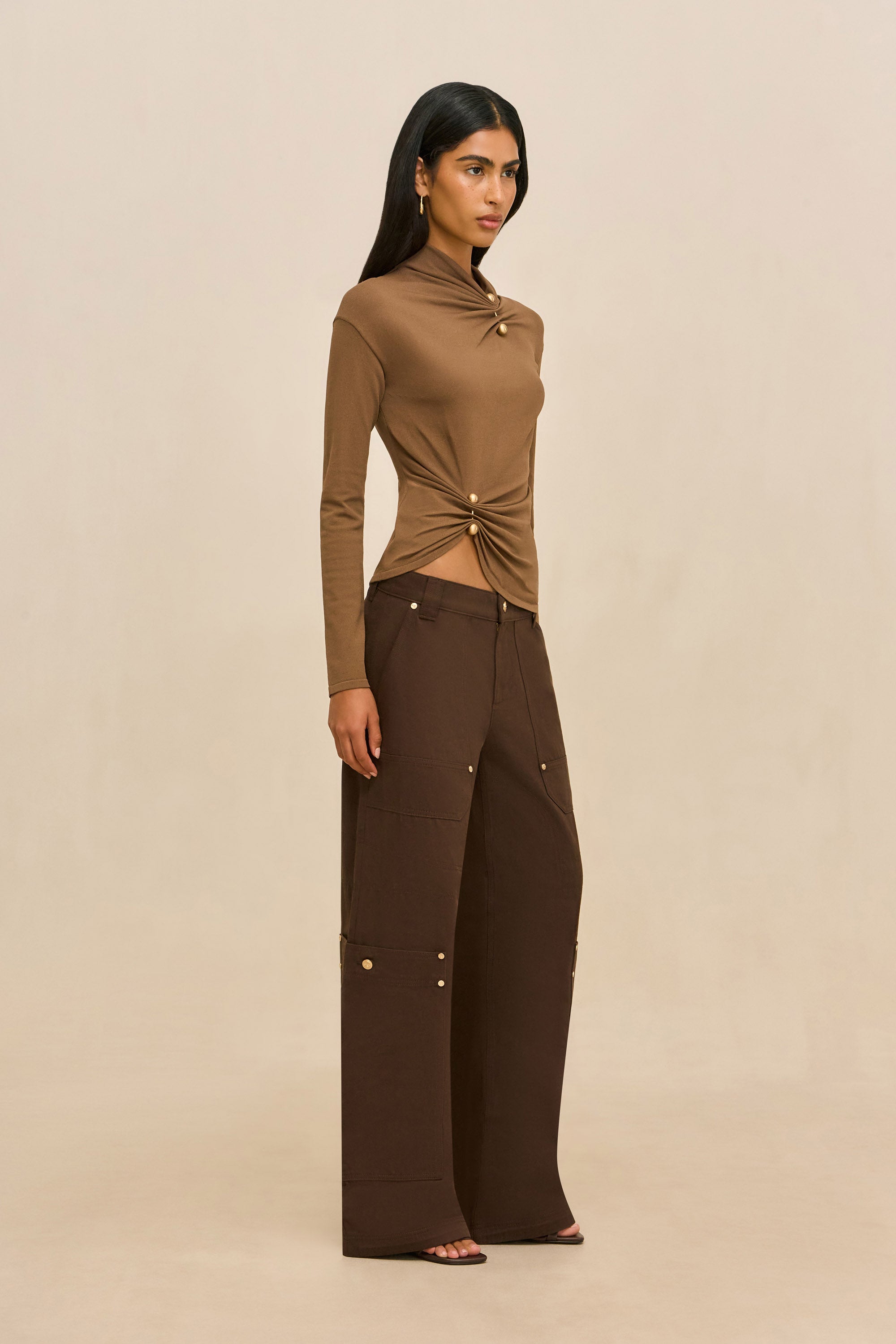 CALLIE KNIT TOP - SPARROW