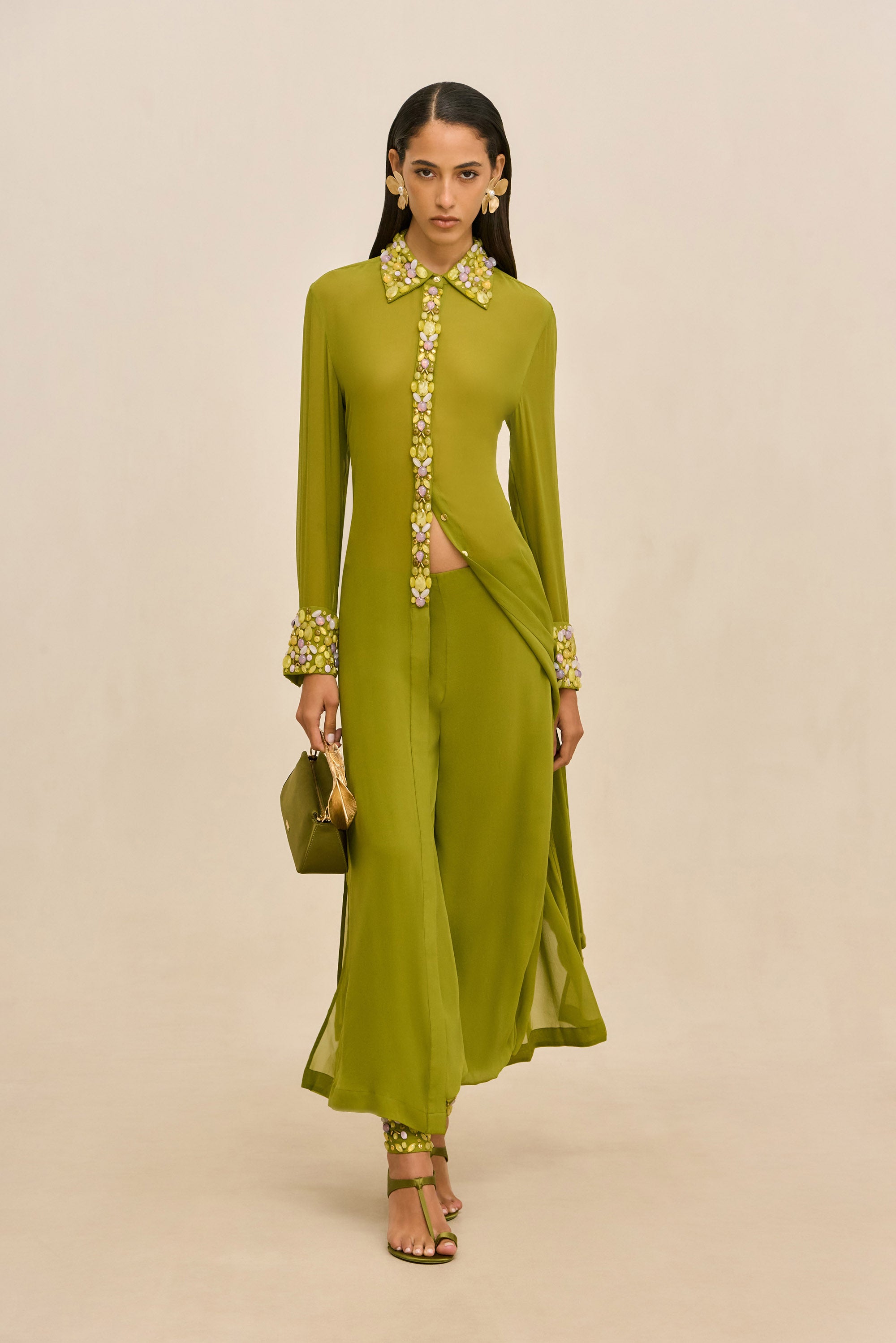 AMALTHEA TOP - CHIVE