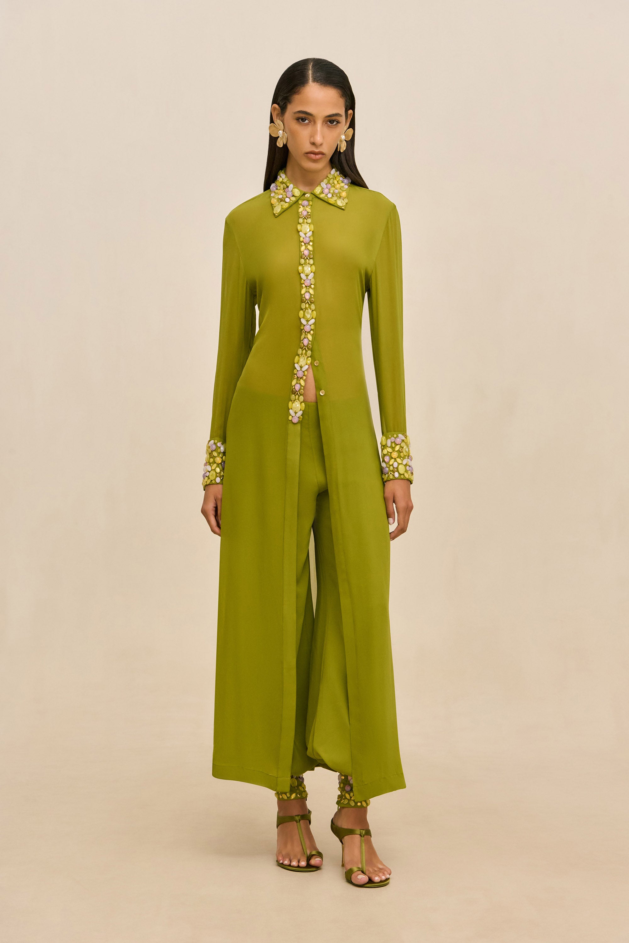 AMALTHEA TOP - CHIVE