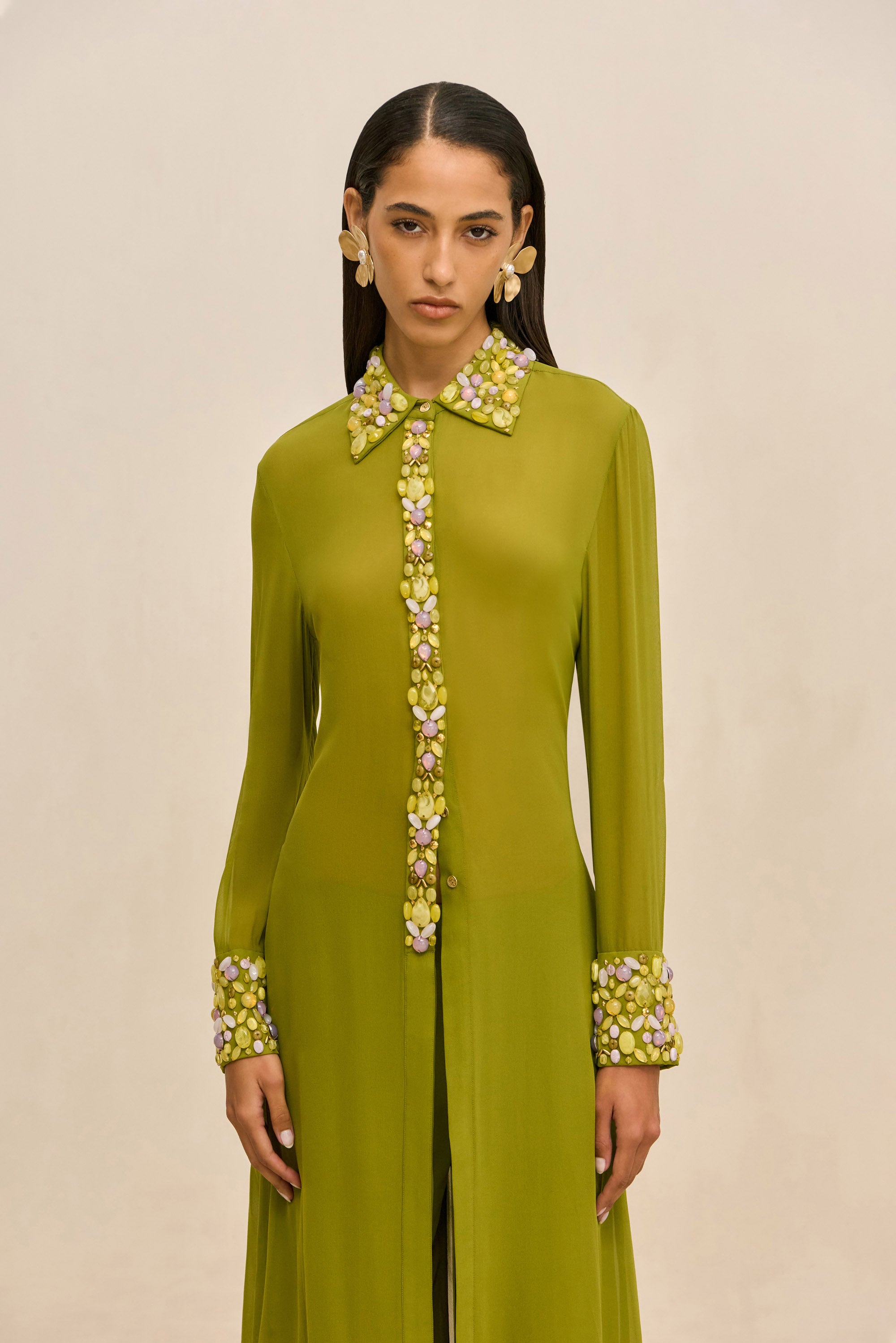AMALTHEA TOP - CHIVE