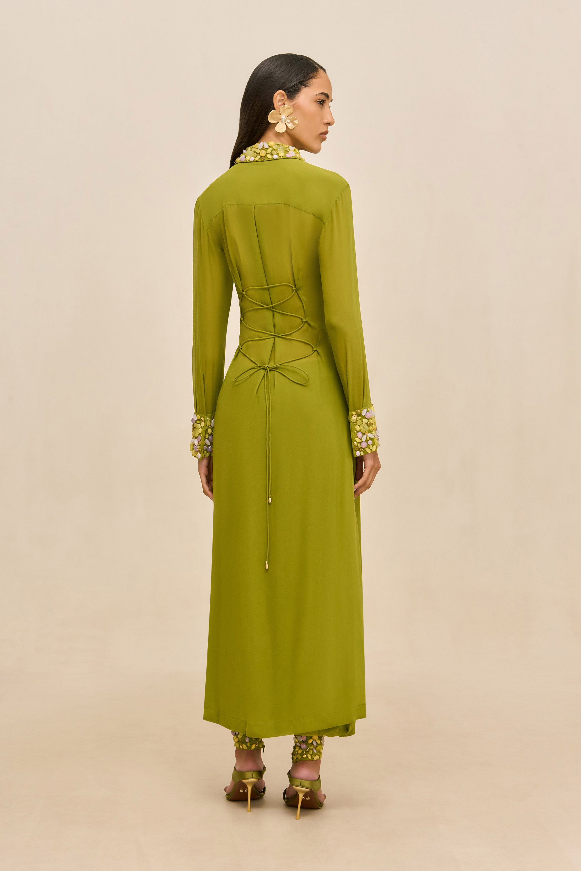 AMALTHEA TOP - CHIVE